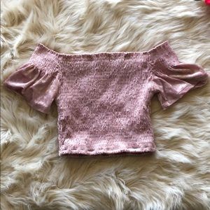 Velvet crop top